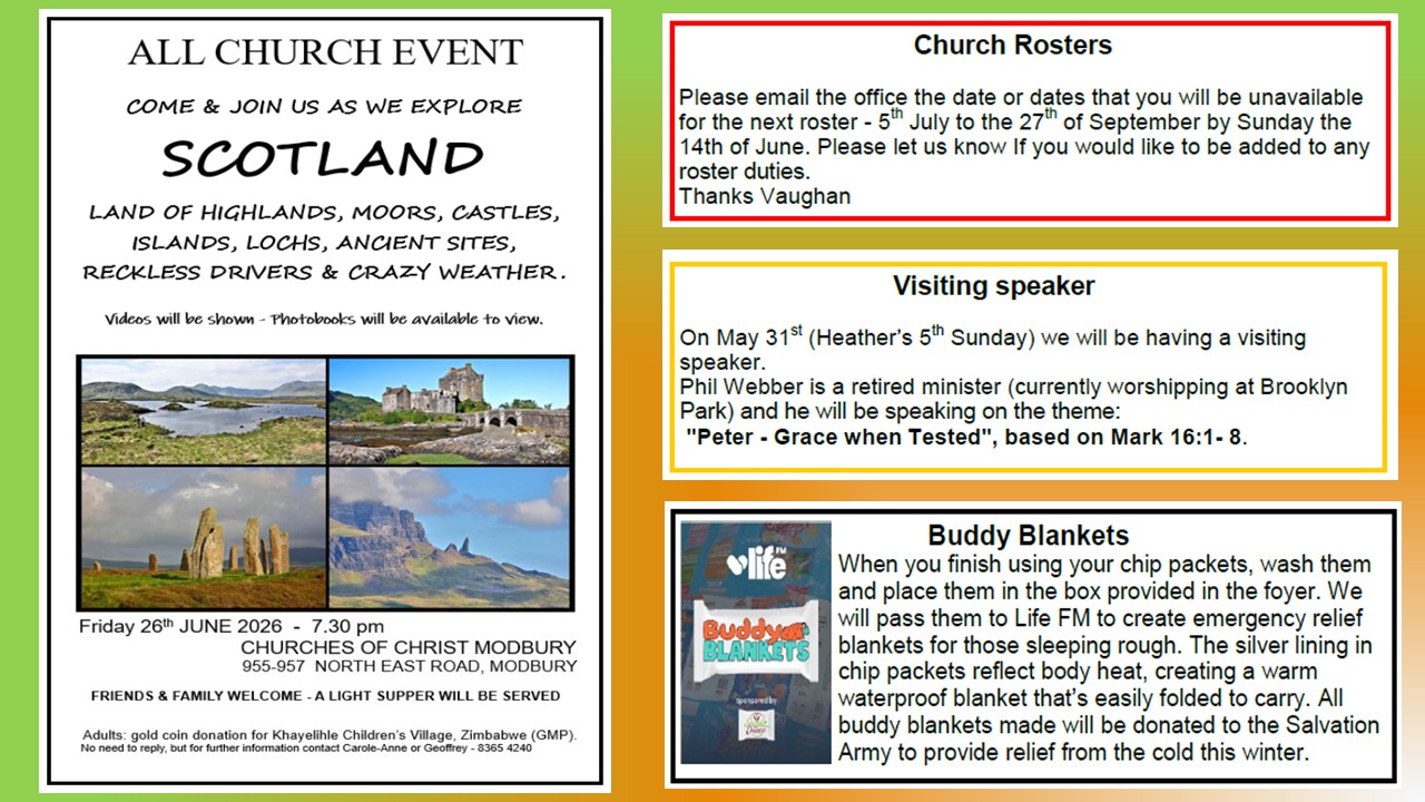 Modbury Events Events - Churches of Christ Modbury